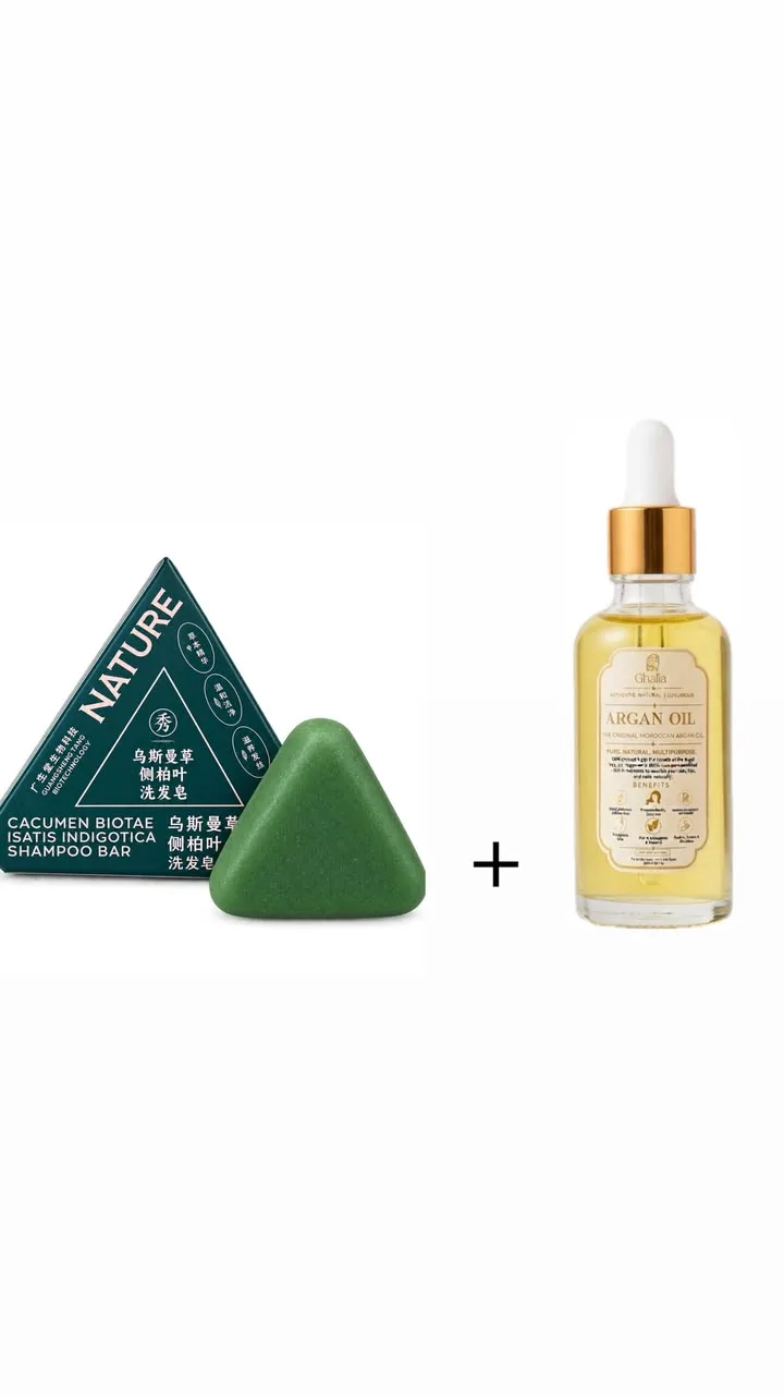Shampoo Bar & Argan Oil Hair Duo